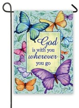 God Is With You Wherever You Go Flag, Small