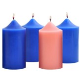 Advent Pillar Candle Set/ 3 blue, 1 pink (3 x 6)
