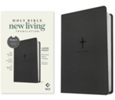 NLT Premium Value Thinline Bible,  Large Print, Filament-Enabled--soft leather-look, black