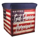 God Bless America, American Flag Collapsible Storage Box