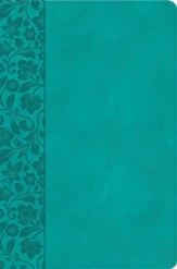 KJV Giant Print Reference Bible, Teal LeatherTouch