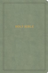 KJV Large Print Personal Size Reference Bible--soft leather-look, sage