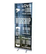Phrases Worship (31 inch x 79 inch) RollUp Banner