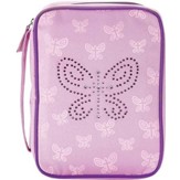 Bedazzled Butterfly Bible Cover, Pink, Medium