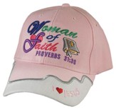 Woman of Faith Cap, Proverbs 31:30, Pink