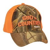 God and Country Cap, Orange and Camo