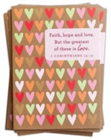 Faith, Hope & Love Packaged Valentine Cards