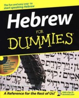 Hebrew for Dummies, Paperback with CD-ROM  - Slightly Imperfect