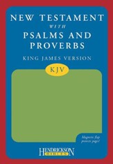 KJV New Testament With Psalms And Proverbs Green, Magnetic Flap