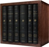 ESV Reader's Bible, Six-Volume Set--Black goatskin over  Board with Verse Numbers and Solid Walnut Slipcase