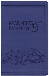 Morning and Evening, NIV Edition, soft leather look,    - Blue