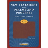 KJV New Testament with Psalms and Proverbs, imitation leather, espresso