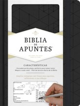 RVR 1960 Biblia de Apuntes, piel simil negra (Notetaking Bible, Black LeatherTouch)