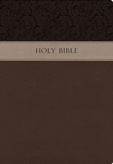KJV Large Print Wide Margin Bible, Imitation Leather Brown
