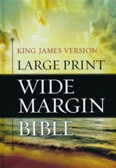 KJV Large Print Wide Margin Bible -Hardcover