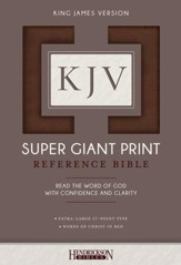 KJV Super Giant Print Reference Bible, flexisoft brown
