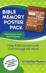 Bible Memory Poster Pack for Elementary Kids