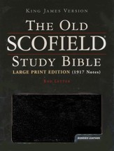 KJV Old Scofield Study Bible, Large  Print, Bonded leather, Black,  Thumb-Indexed