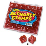 Lowercase Alphabet Stamps, Set of 34