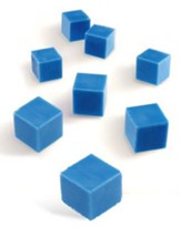 Blue Plastic Base Ten Components: Units, Set of 100