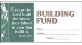 Building Fund (Psalm 127:1) Offering Envelope, Package Of 100, Bill size