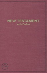 CSB Pocket New Testament with Psalms, Burgundy, Case of 24
