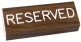 Reserved Pew Sign, Walnut