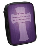 Blessed Bible Cover, Purple, Large