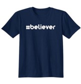 Religious - #Believer Hashtag, Shirt, Navy, Large