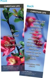 Be Steadfast and Immovable Bookmarks, Pack of 25