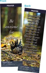 Be Anxious For Nothing Bookmarks, Pack of 25