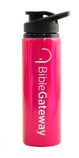 Bible Gateway, Water Bottle, Flip Top, Pink