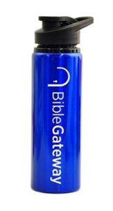 Bible Gateway, Water Bottle, Flip Top, Blue