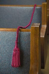 Weighted Pew Rope, Burgundy 20 foot