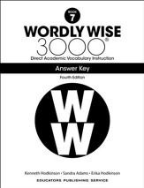 Wordly Wise 3000 Book 7 Key (4th Edition; Homeschool  Edition)