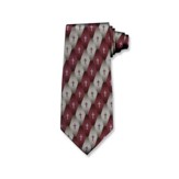 Gradient Cross Silk Tie, Deep Red