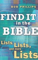 Find It in the Bible: Lists, Lists, and Lists - eBook