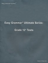 Easy Grammar Ultimate Series Grade  12 Test Book