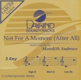Not for a Moment (After All) Accompaniment, CD