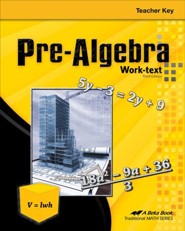Abeka Pre-Algebra Teacher Key, Third Edition