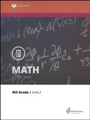 Lifepac Math Grade 9 Unit 2: Solving Equations