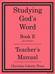 Studying God's Word: Book E, Teacher's Manual, Grade 4