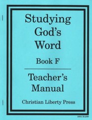 Studying God's Word Level F, Teacher's Manual, Grade 5