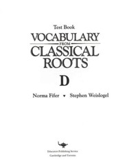 Vocabulary from Classical Roots Blackline Master Test: Book D (Homeschool Edition)