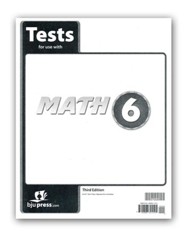 BJU Press Math Grade 6 Test Pack, Third Edition