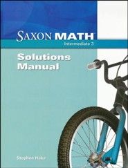 Saxon Math Intermediate 3 Solutions Manual