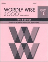 Wordly Wise 3000 Book 10 Test 3rd Ed. (Homeschool Edition)