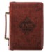 Names of God Bible Cover, Brown Lux Leather, Large