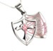 Purity, Shield Cross Necklace, Pink