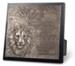 Be Strong and Courageous Lion Sculpture Plaque